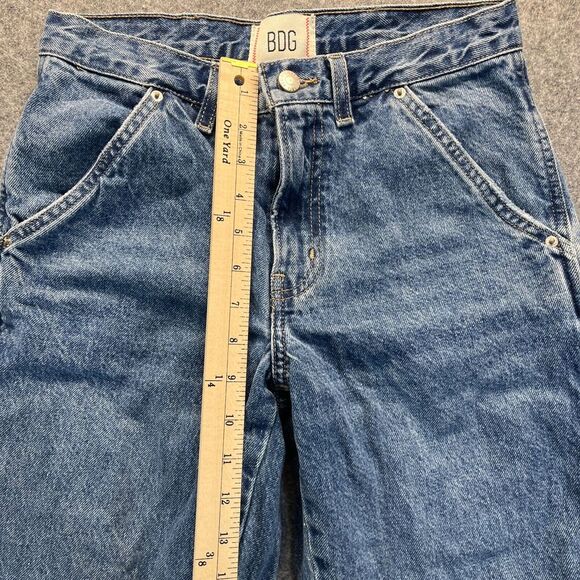 BDG‎ Jeans Women's 25 Carpenter Blue Straight Leg High Rise Denim Jeans Pants - Picture 6 of 14